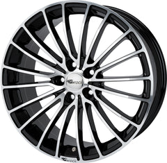 Brock B24 schwarz front-poliert Alufelge 8x19 Zoll ET46 LK 5x115 ML70.2