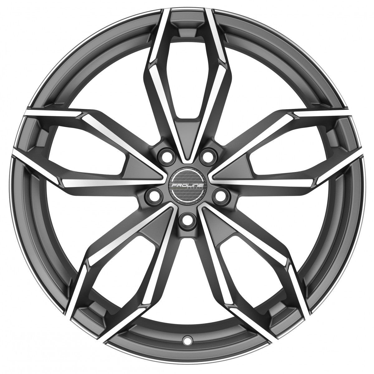 Proline PXM matt grey polished 8x18 ET48 - LK5/112 ML66.5