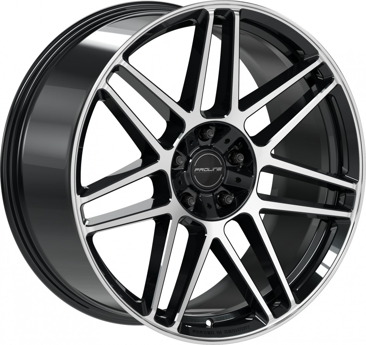 Proline PFG forged black polished 10x22 ET35 - LK5/130 ML84