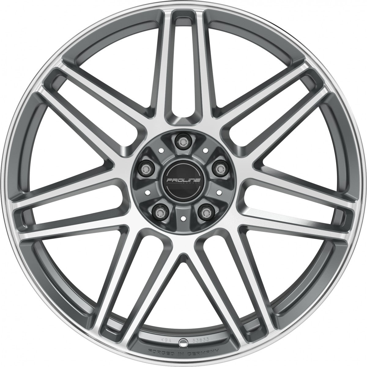 Proline PFG forged matt grey polished 10x22 ET35 - LK5/130 ML84