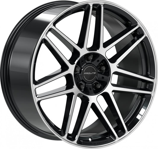 Proline PFG forged black polished 10x22 ET21 - LK5/130 ML84