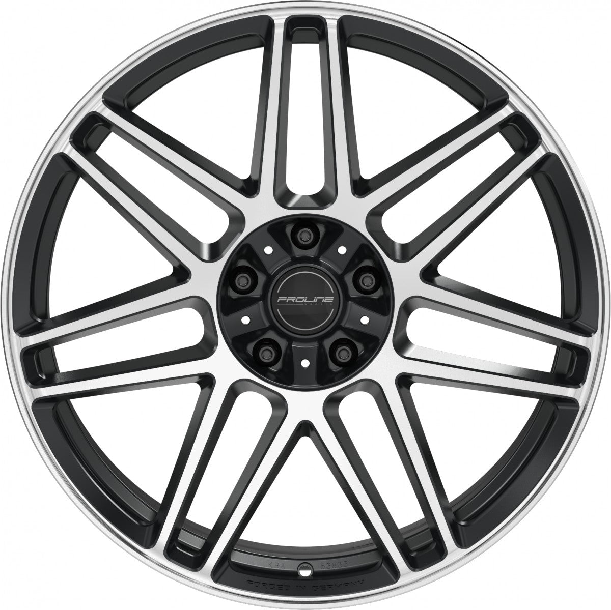 Proline PFG forged black matt polished 10x22 ET21 - LK5/130 ML84
