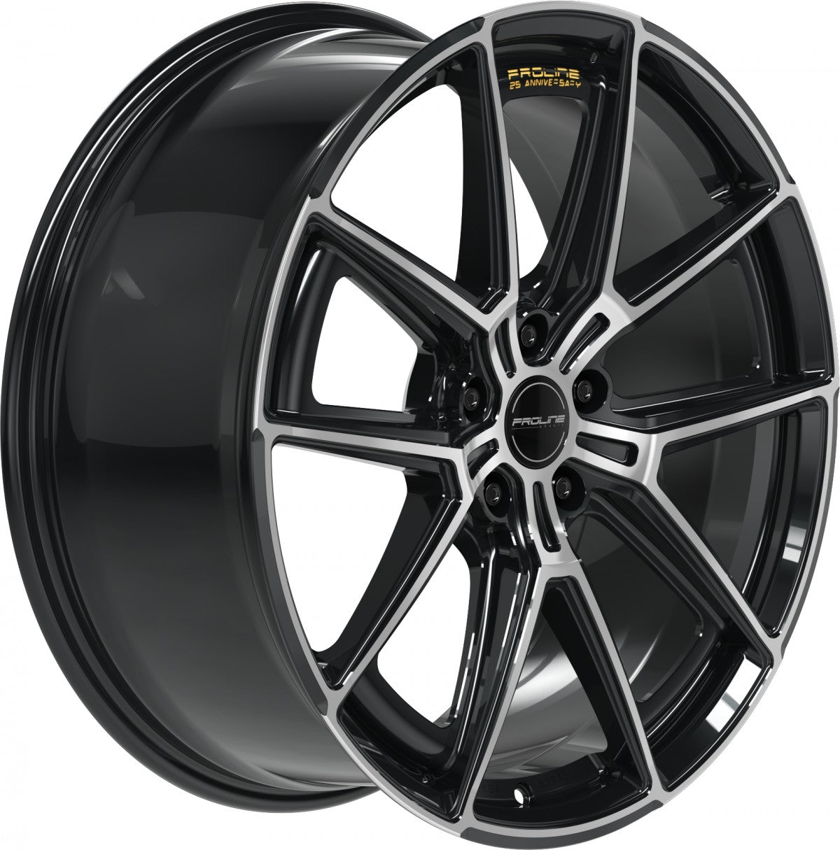 Proline PF25 forged black polished 8.5x20 ET28 - LK5/112 ML57.1