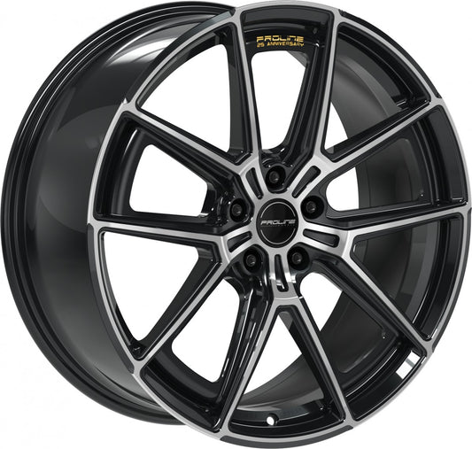 Proline PF25 forged black polished 9.5x20 ET20 - LK5/112 ML57.1