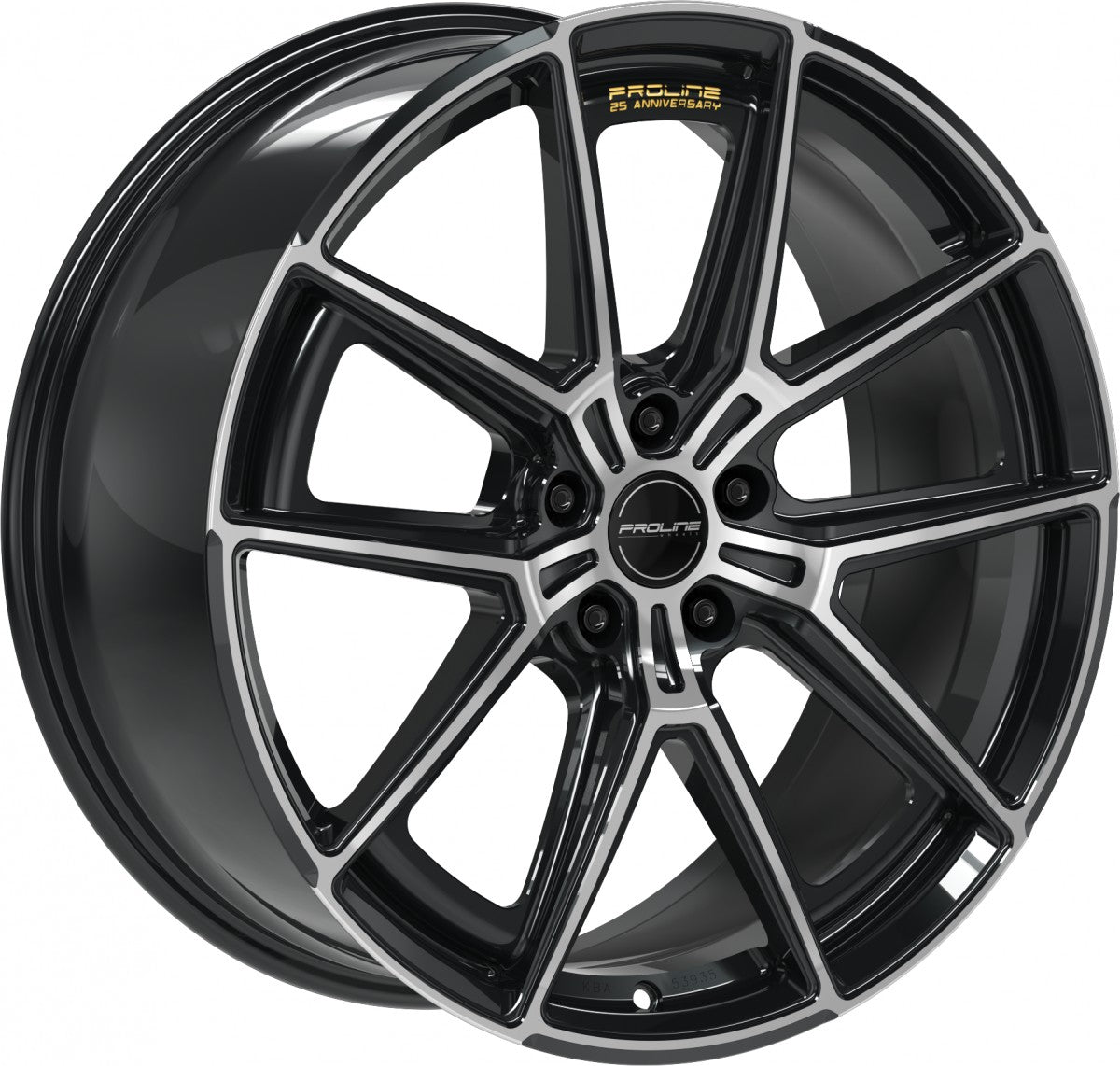 Proline PF25 forged black polished 9.5x20 ET32 - LK5/112 ML57.1