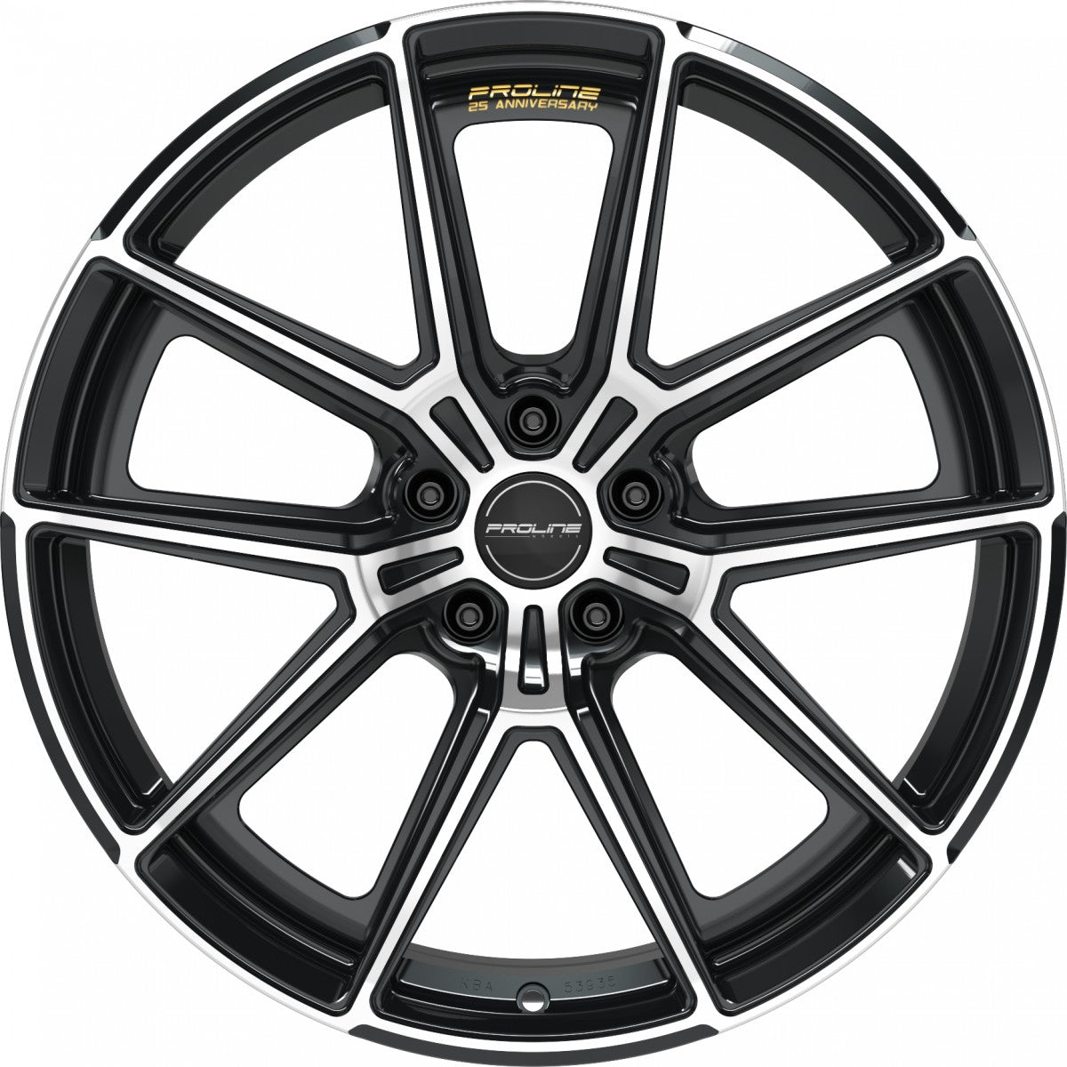 Proline PF25 forged black polished 10.5x20 ET40 - LK5/112 ML66.5