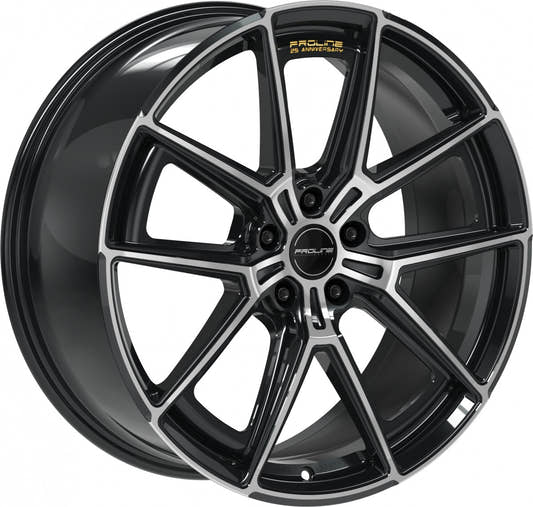 Proline PF25 forged black polished 10.5x20 ET50 - LK5/112 ML57.1