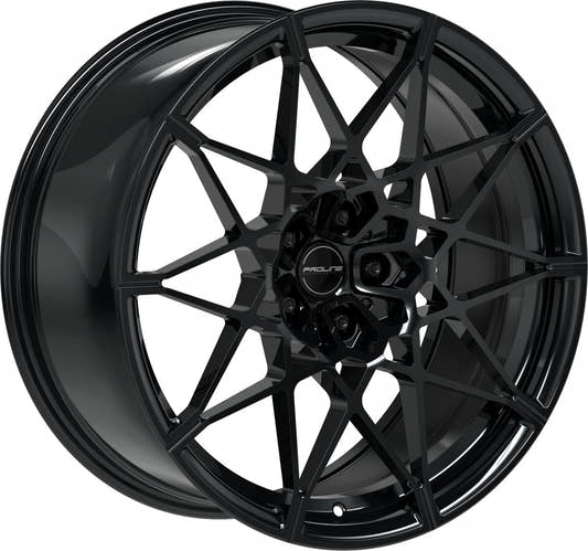 Proline PFM forged black glossy 9.5x20 ET22 - LK5/112 ML66.5