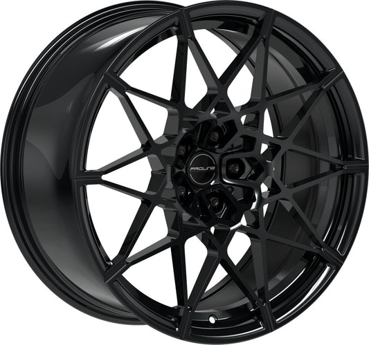 Proline PFM forged black glossy 9.5x20 ET22 - LK5/112 ML66.5