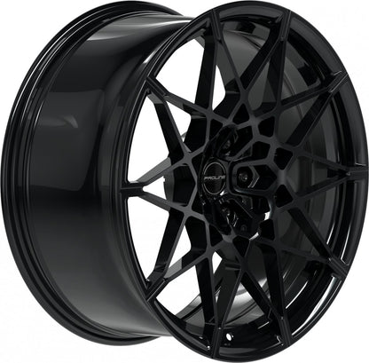Proline PFM forged black glossy 10.5x20 ET28 - LK5/112 ML66.5