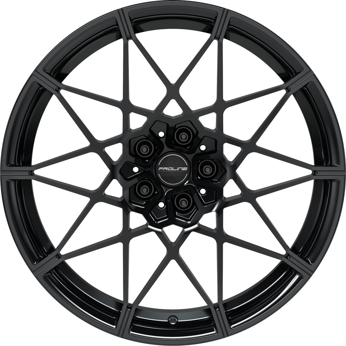 Proline PFM forged black glossy 10.5x21 ET20 - LK5/112 ML66.5