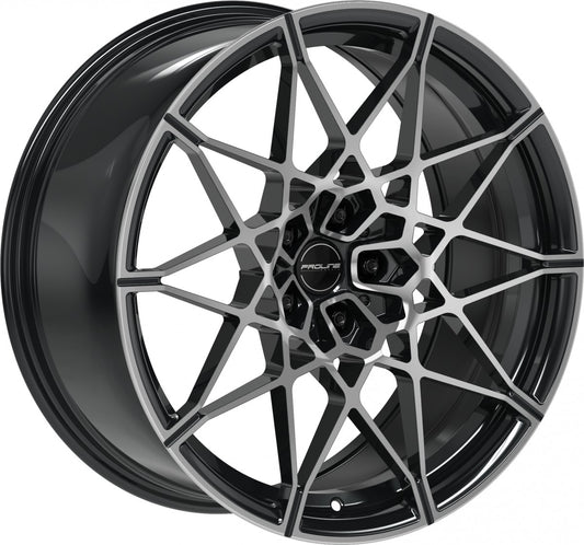 Proline PFM forged black polished 9.5x20 ET28 - LK5/112 ML66.5