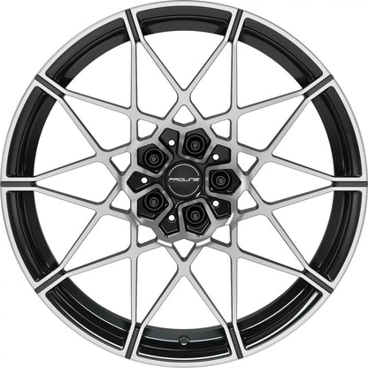 Proline PFM forged black polished 9.5x20 ET28 - LK5/112 ML66.5