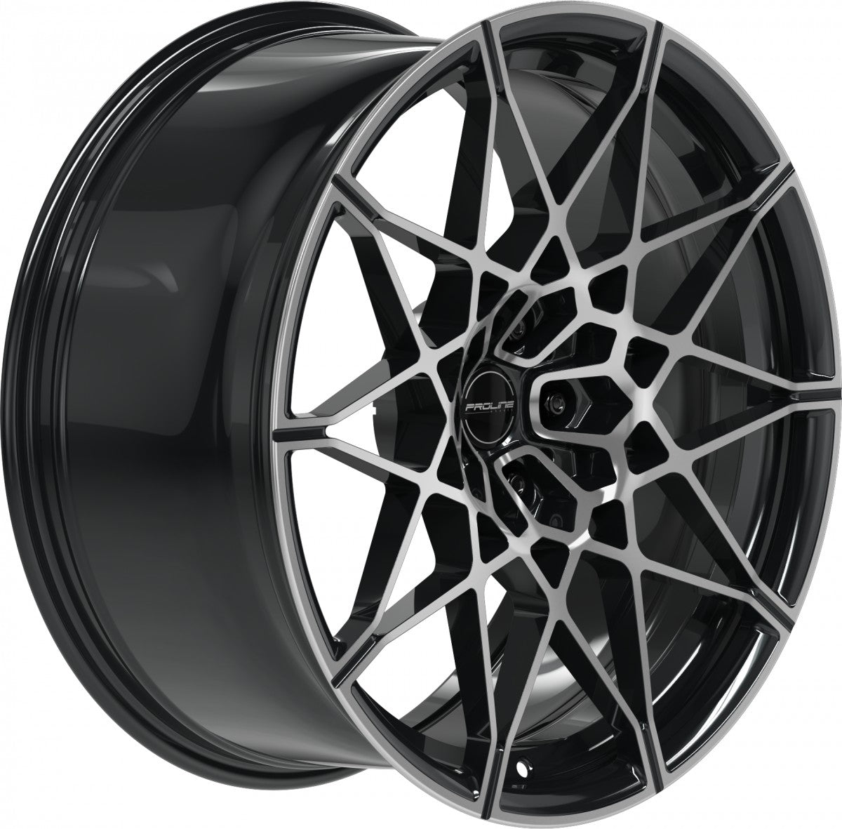 Proline PFM forged black polished 9.5x20 ET28 - LK5/112 ML66.5