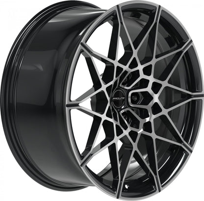 Proline PFM forged black polished 9.5x20 ET28 - LK5/112 ML66.5
