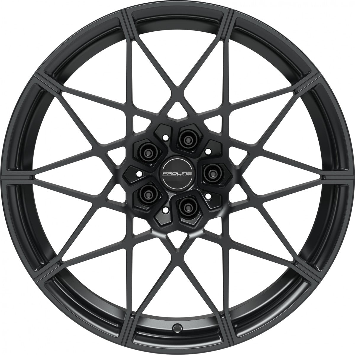 Proline PFM forged black matt 9.5x20 ET28 - LK5/112 ML66.5