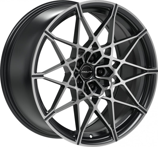Proline PFM forged black matt polished 9.5x20 ET22 - LK5/112 ML66.5