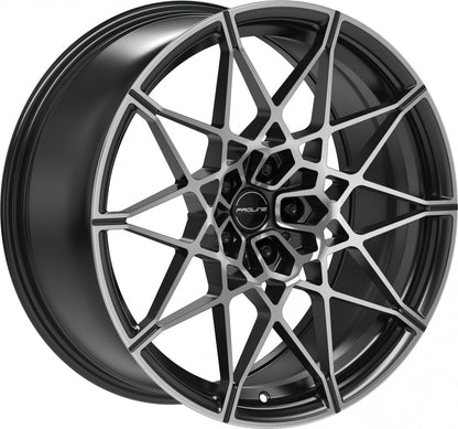 Proline PFM forged black matt polished 9.5x20 ET28 - LK5/112 ML66.5