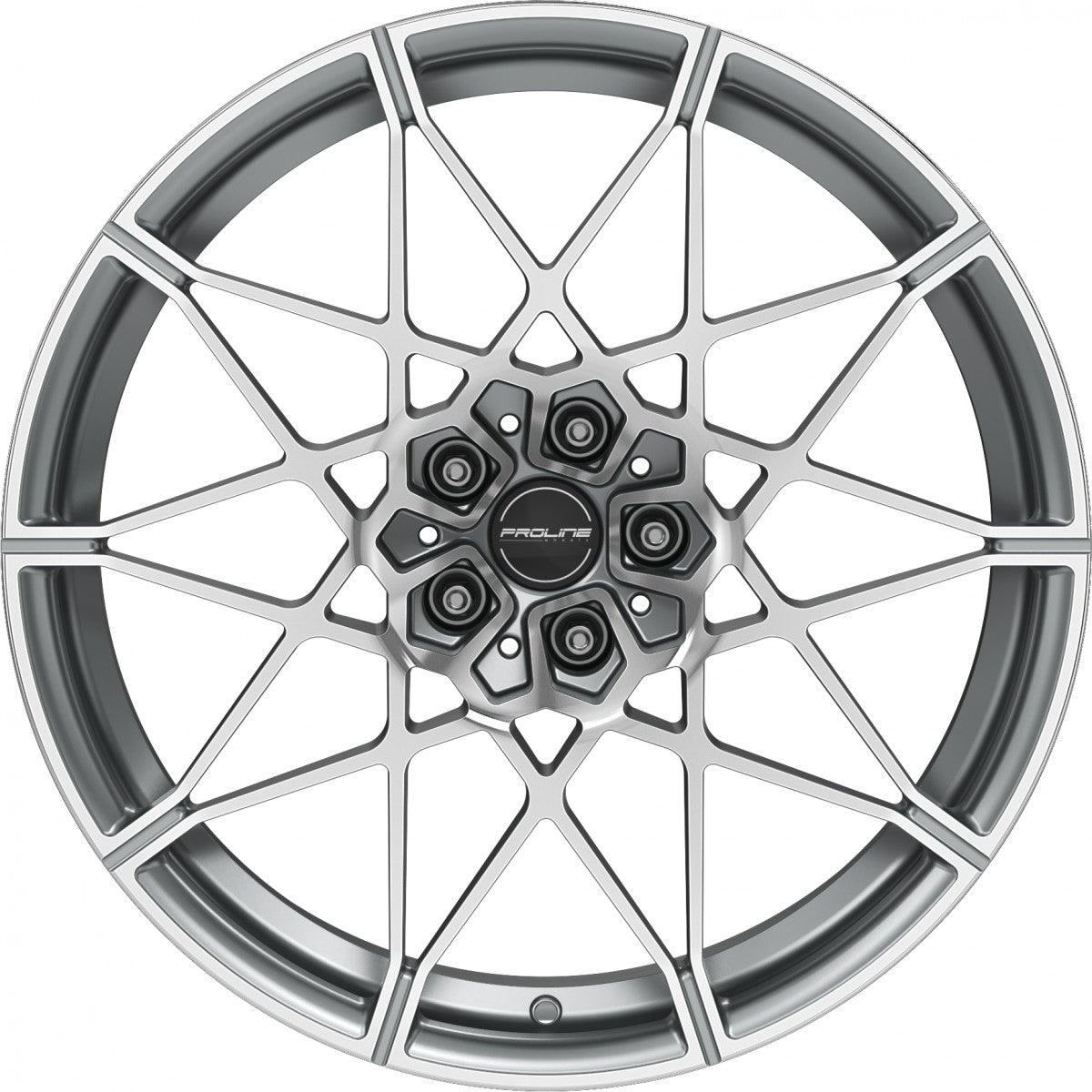 Proline PFM forged matt grey polished 9.5x20 ET28 - LK5/112 ML66.5