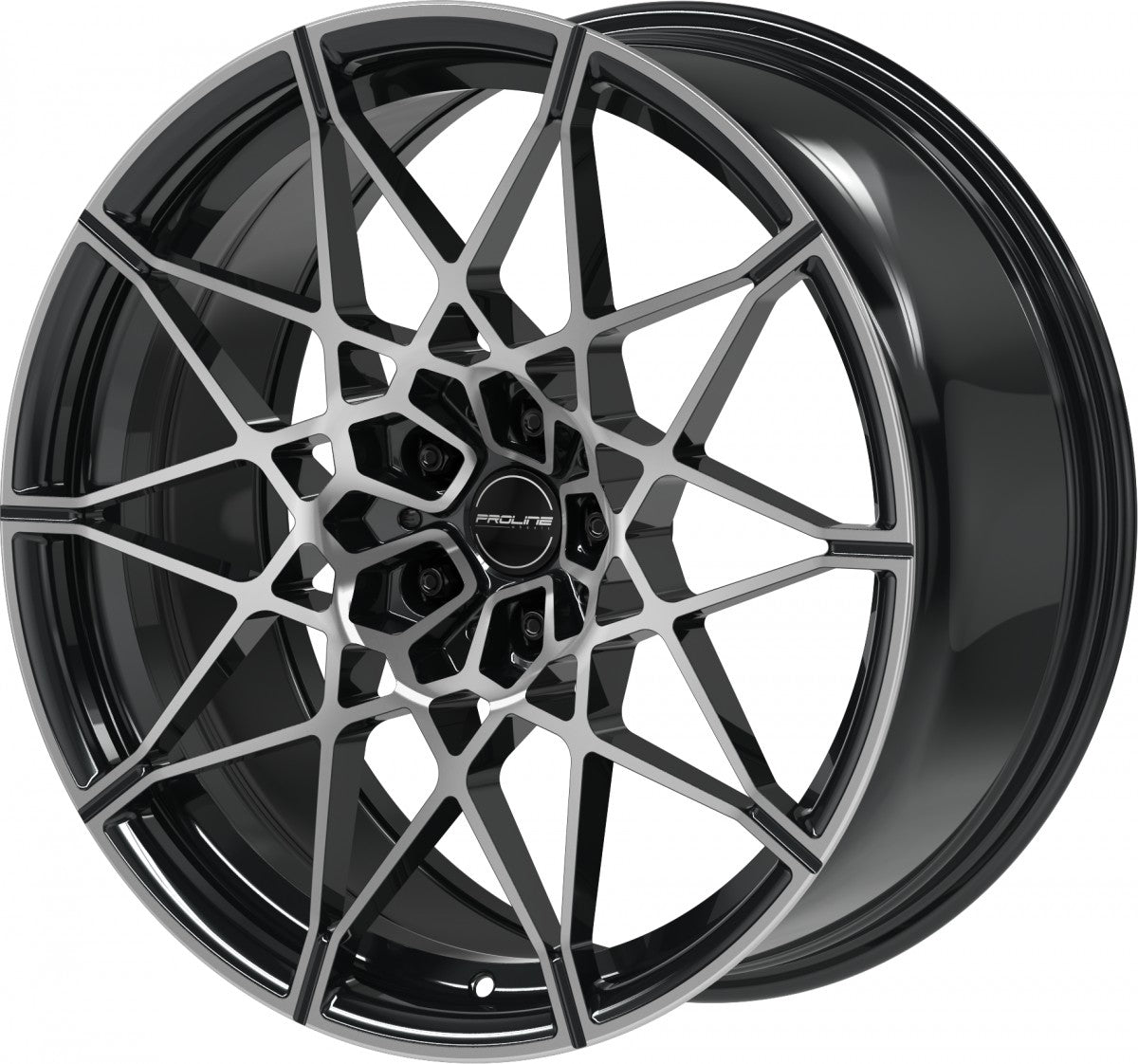 Proline PFM forged black polished 10.5x20 ET28 - LK5/112 ML66.5