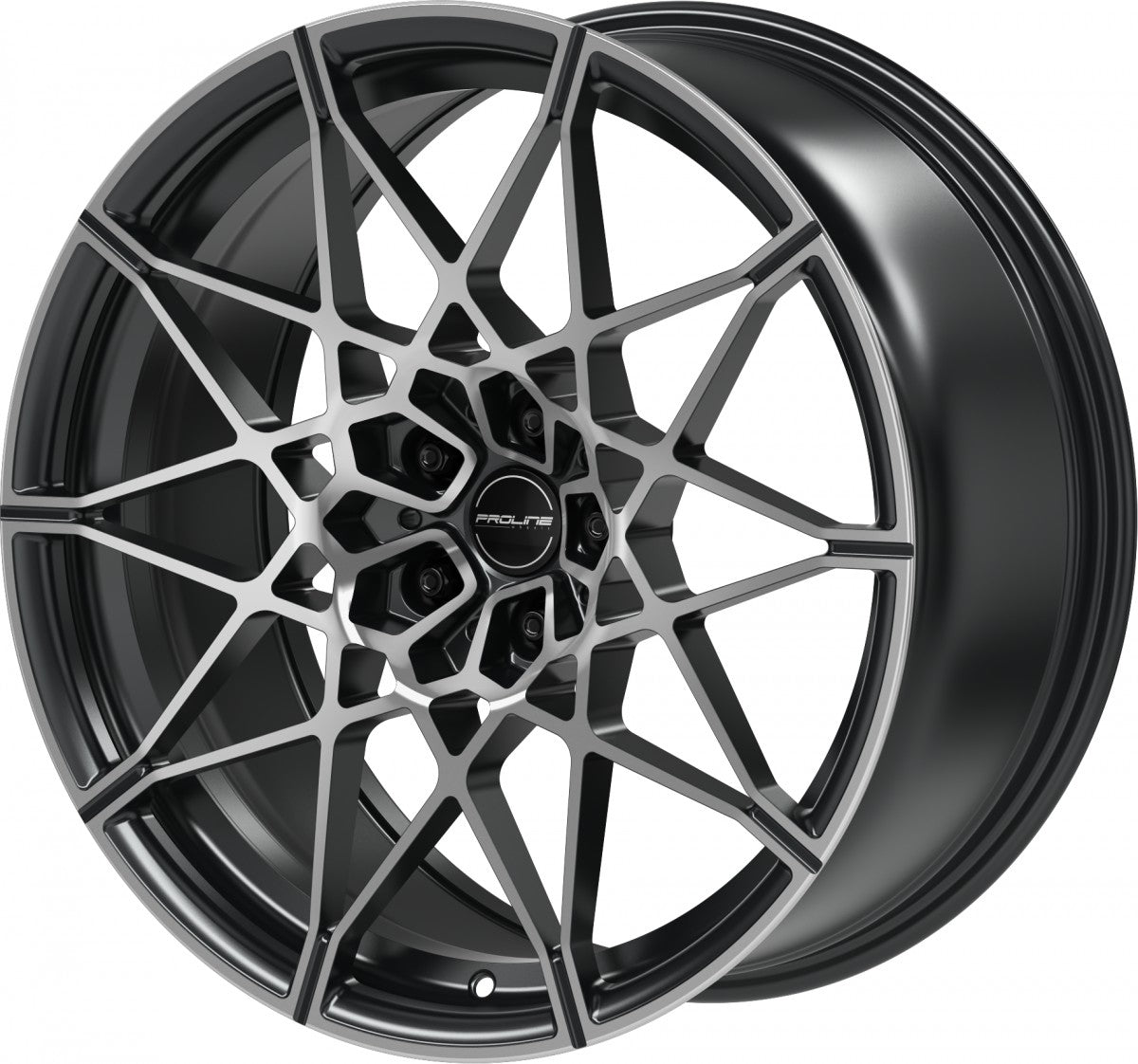 Proline PFM forged black matt polished 10.5x20 ET28 - LK5/112 ML66.5