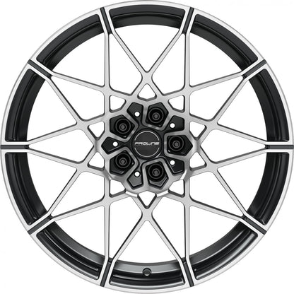 Proline PFM forged black matt polished 10.5x21 ET20 - LK5/112 ML66.5