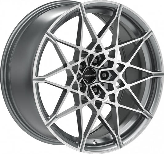 Proline PFM forged matt grey polished Alufelge 10.5x21 Zoll ET20 LK 5x112 ML66.5