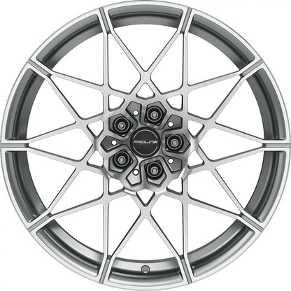 Proline PFM forged matt grey polished 10.5x21 ET20 - LK5/112 ML66.5