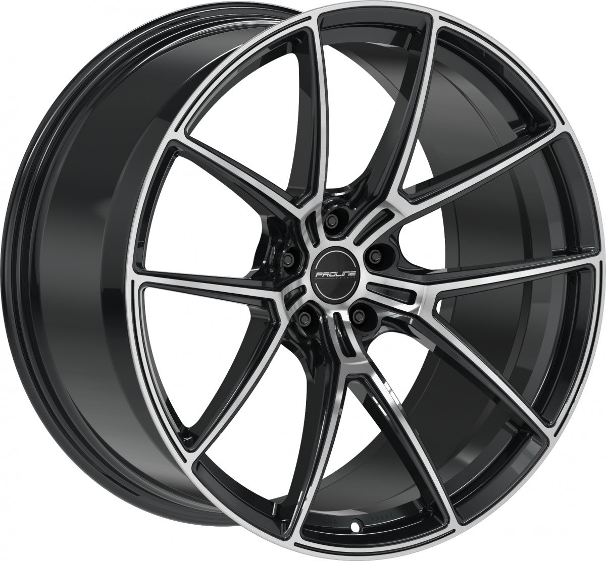 Proline PFR forged black polished 10.5x21 ET19 - LK5/112 ML66.5