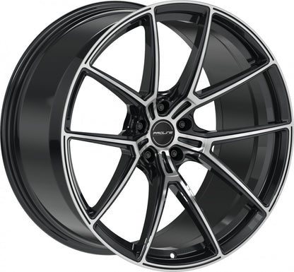 Proline PFR forged black polished 10.5x21 ET19 - LK5/112 ML66.5