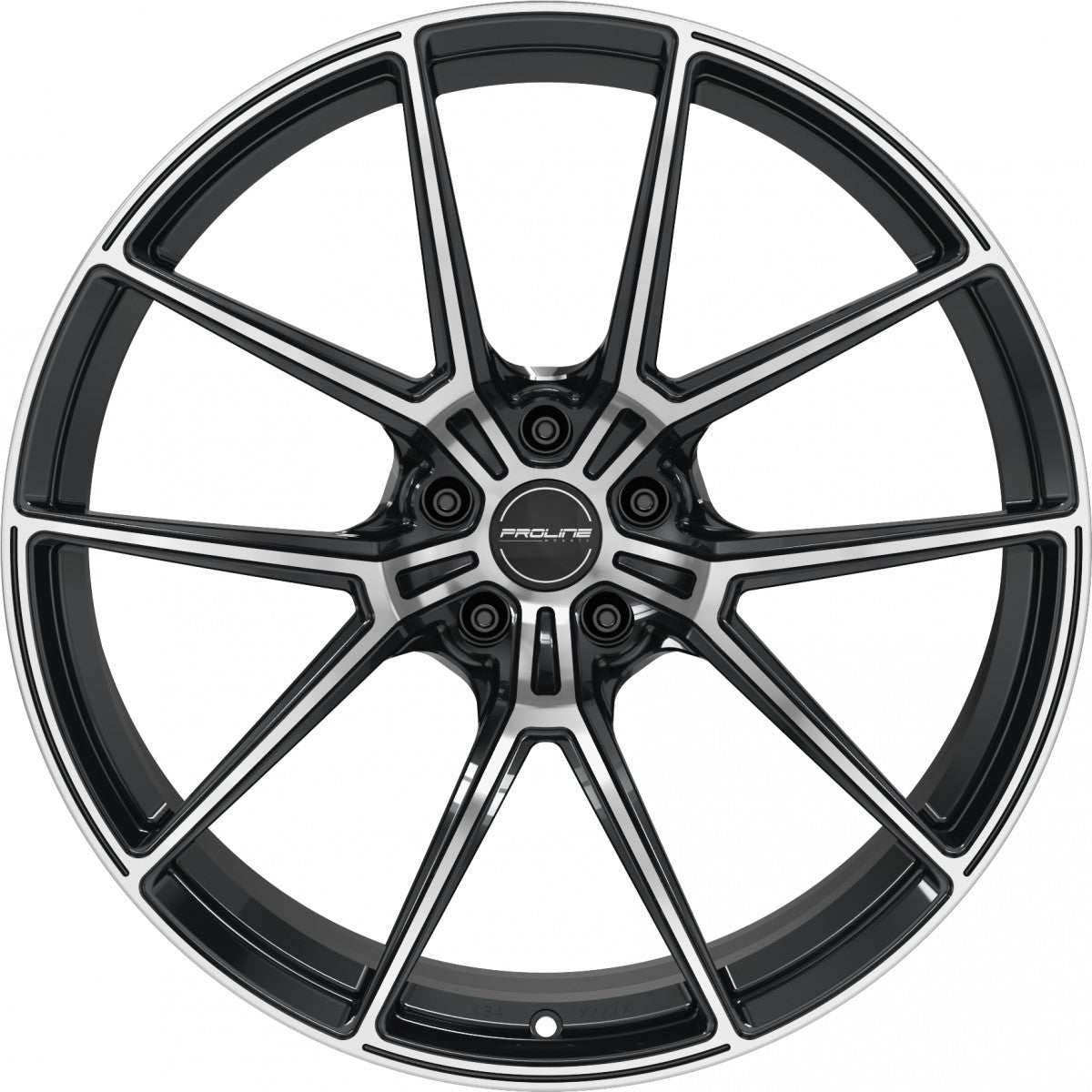 Proline PFR forged black polished 10.5x21 ET19 - LK5/112 ML66.5
