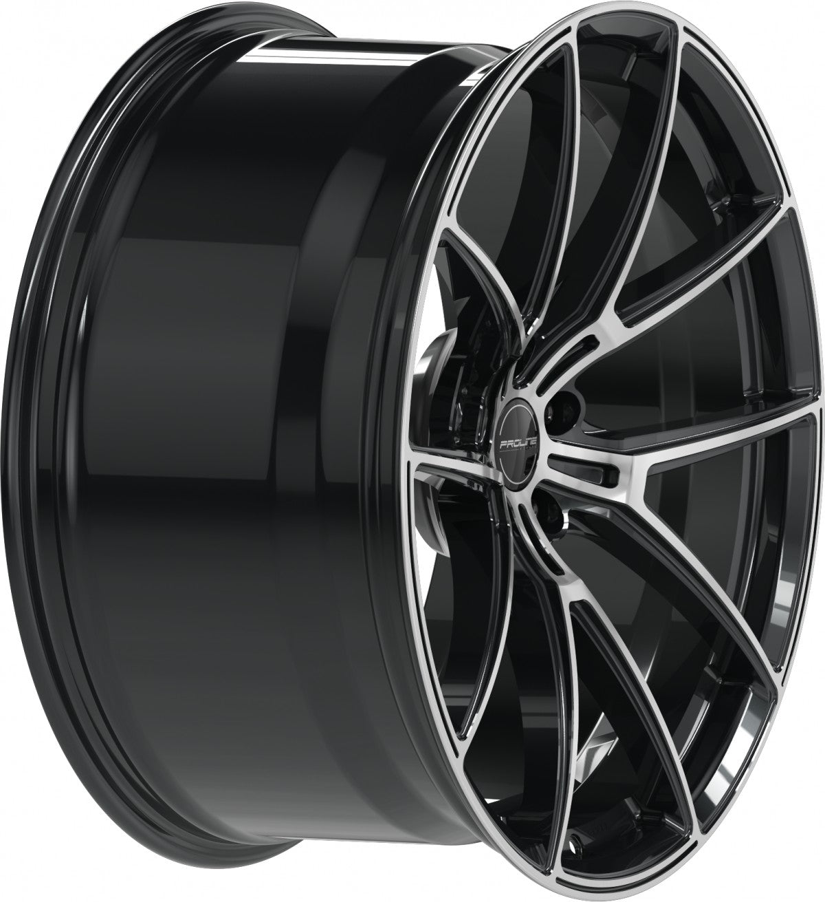 Proline PFR forged black polished 10.5x21 ET19 - LK5/112 ML66.5
