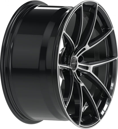 Proline PFR forged black polished 10.5x21 ET19 - LK5/112 ML66.5
