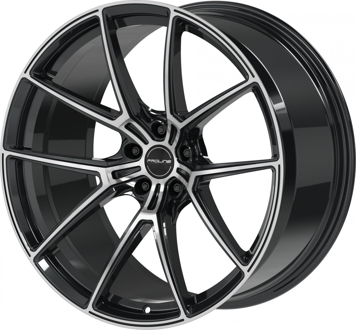 Proline PFR forged black polished 10.5x21 ET19 - LK5/112 ML66.5