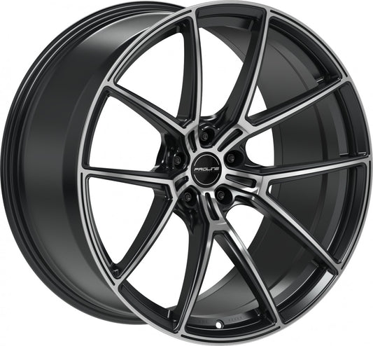 Proline PFR forged black matt polished 10.5x21 ET19 - LK5/112 ML66.5