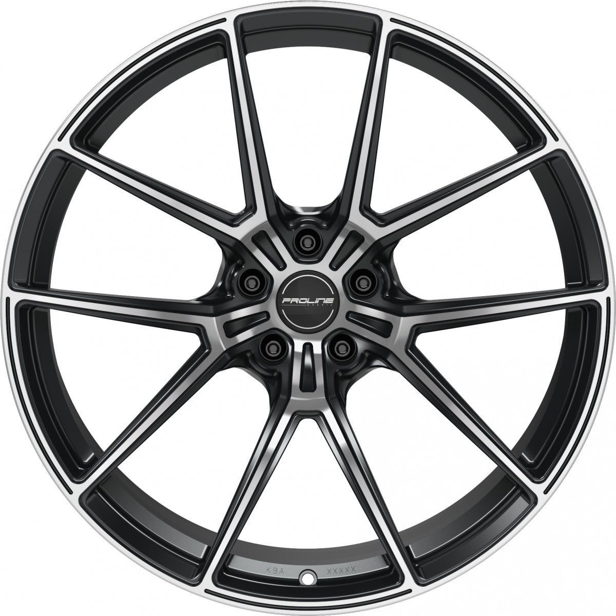 Proline PFR forged black matt polished 10.5x21 ET19 - LK5/112 ML66.5