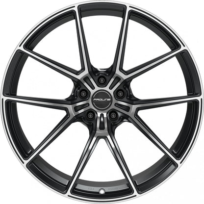 Proline PFR forged black matt polished 10.5x21 ET19 - LK5/112 ML66.5