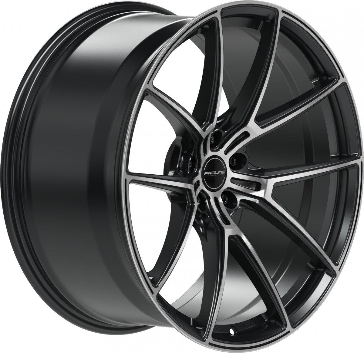 Proline PFR forged black matt polished 10.5x21 ET19 - LK5/112 ML66.5