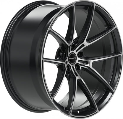 Proline PFR forged black matt polished 10.5x21 ET19 - LK5/112 ML66.5