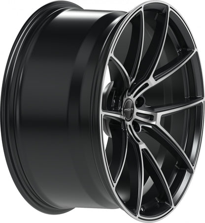 Proline PFR forged black matt polished 10.5x21 ET19 - LK5/112 ML66.5