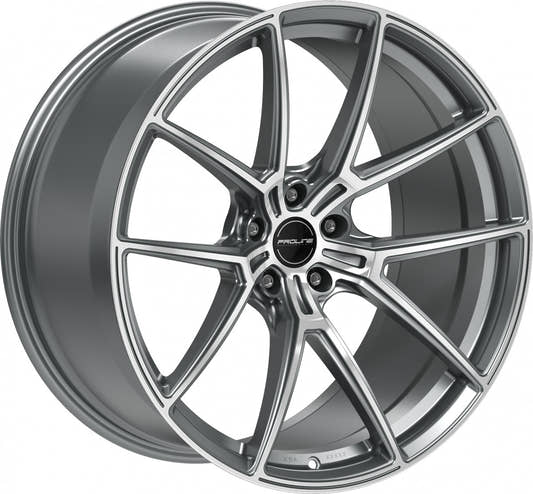 Proline PFR forged matt grey polished Alufelge 10.5x21 Zoll ET19 LK 5x112 ML66.5