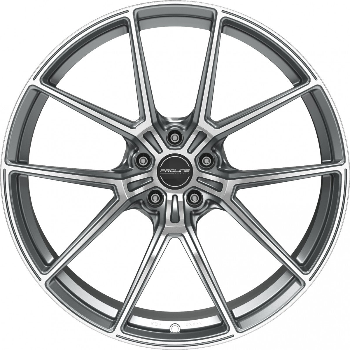 Proline PFR forged matt grey polished 10.5x21 ET19 - LK5/112 ML66.5