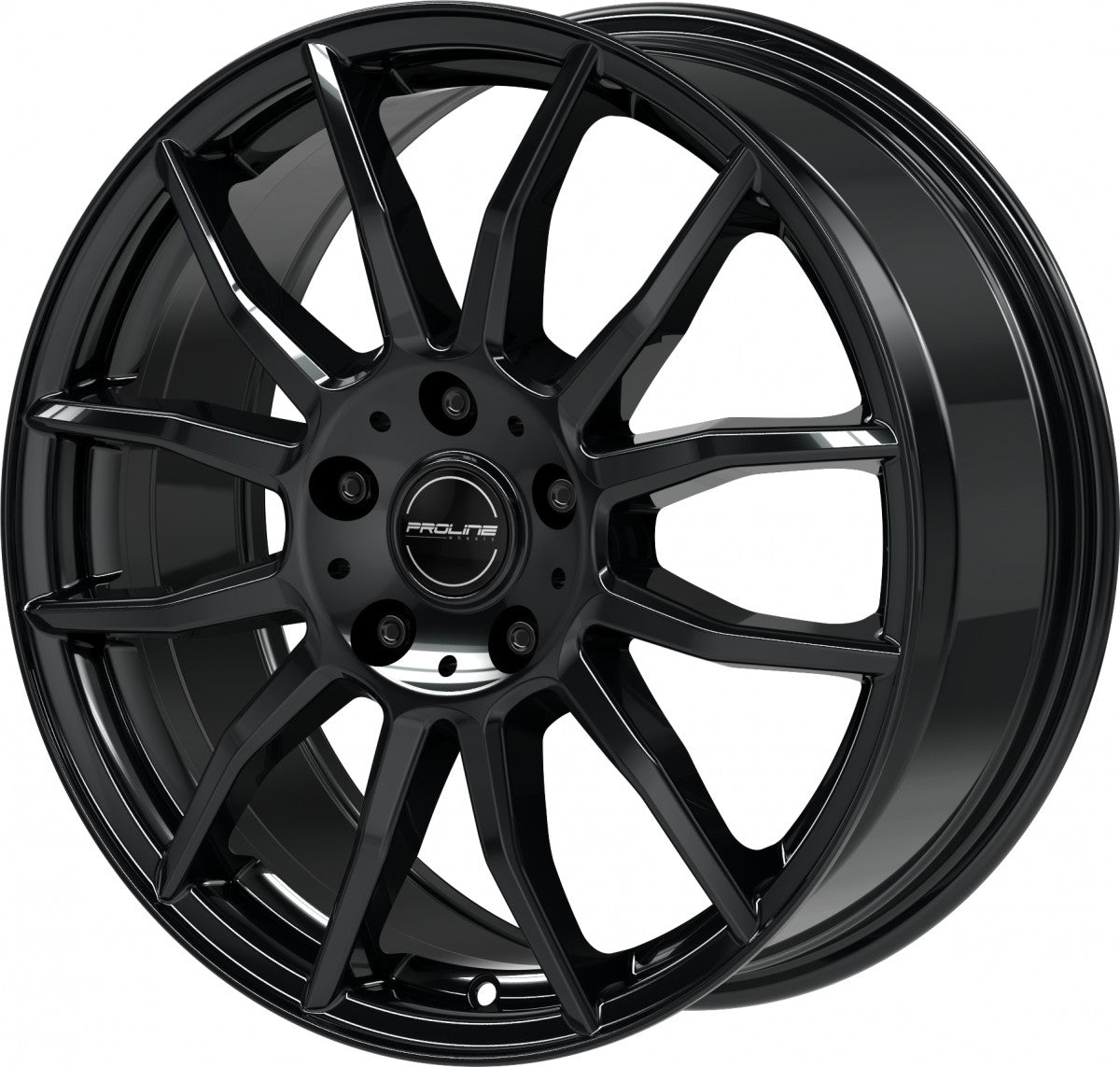 Proline AX100 black glossy 7x17 ET40 - LK4/100 ML63.3