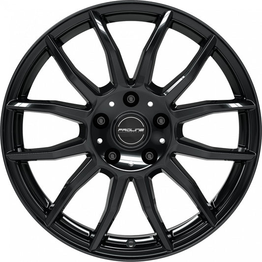 Proline AX100 black glossy 7x17 ET40 - LK5/112 ML66.5