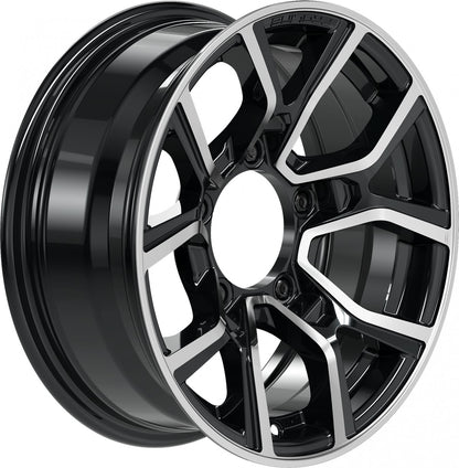 Proline PXJ black polished Alufelge 6x15 Zoll ET5 LK 5x139.7 ML108.1 – Bild 4