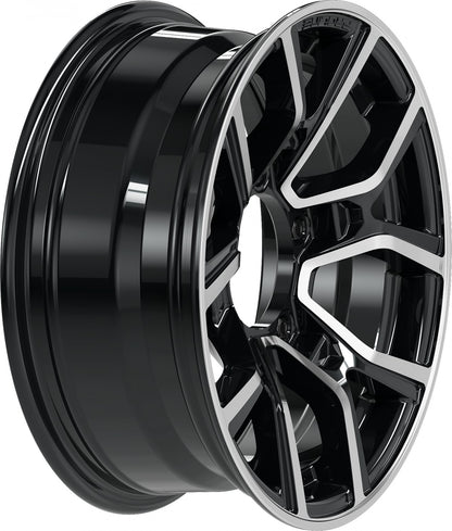 Proline PXJ black polished 6x15 ET5 - LK5/139.7 ML108.1