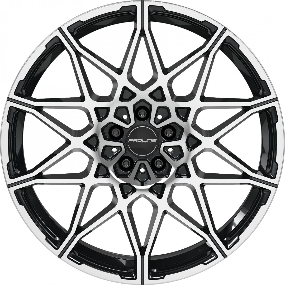 Proline PCM black polished 9.5x21 ET36 - LK5/112 ML66.5