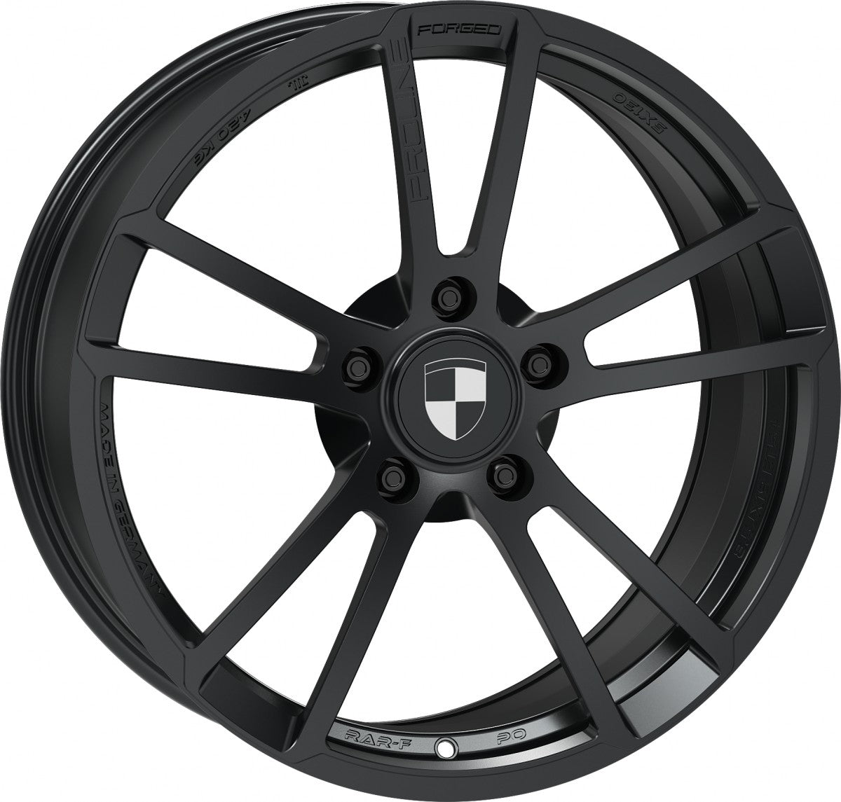 Proline RAR3 forged black matt Alufelge 10x19 Zoll ET42 LK 5x130 ML71.6