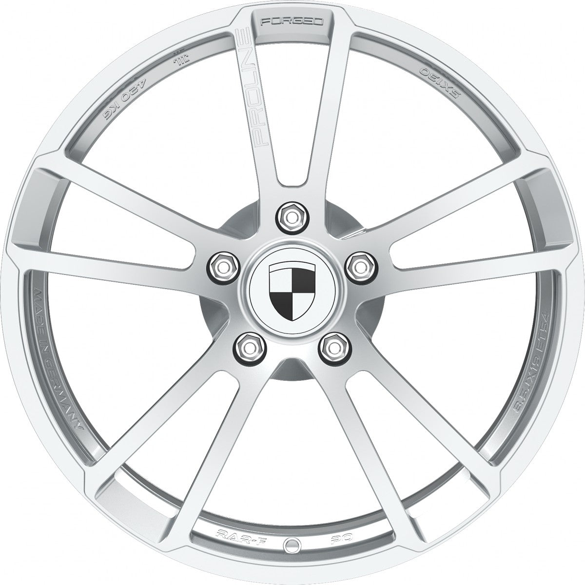 Proline RAR3 forged speed silver Alufelge 11x19 Zoll ET67 LK 5x130 ML71.6 – Bild 2