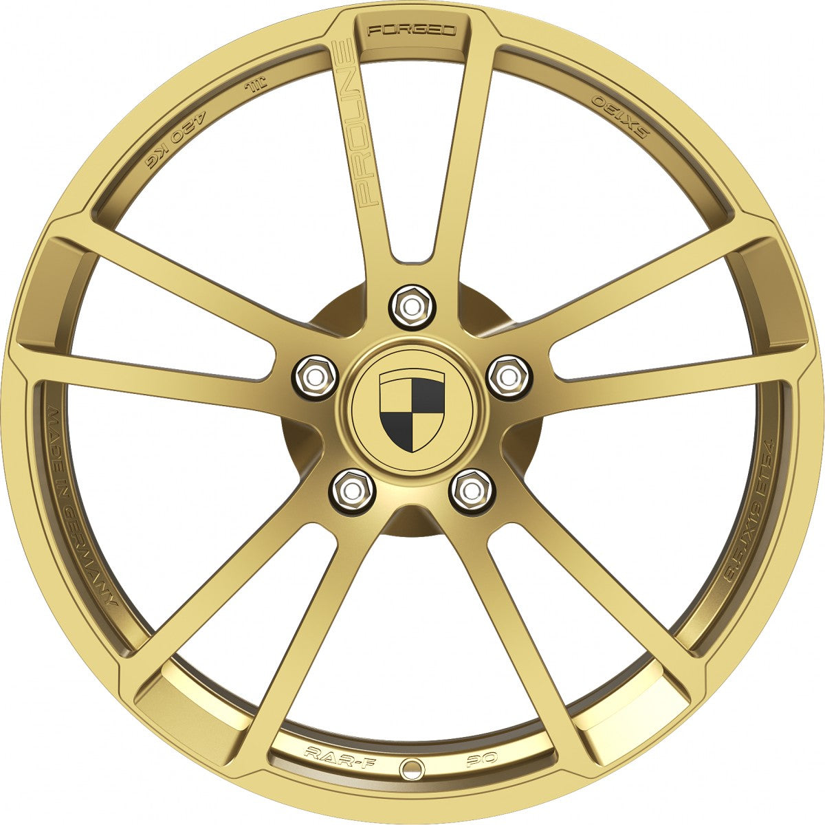 Proline RAR3 forged aurum matt Alufelge 11x19 Zoll ET67 LK 5x130 ML71.6 – Bild 2